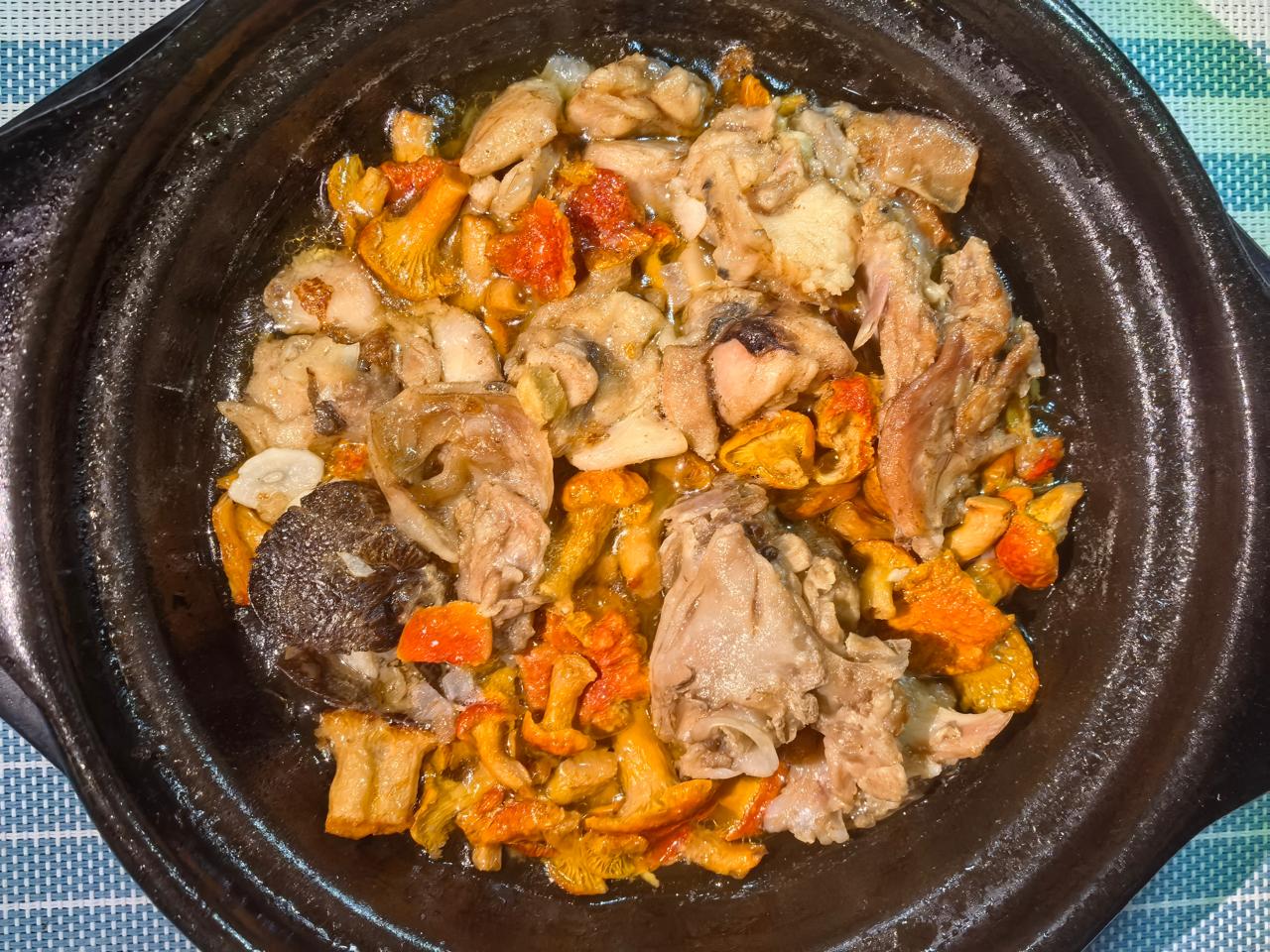 Poulet aux champignons